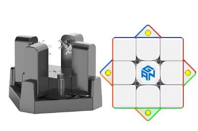 Gan Robot + Gan 356i Carry - רובוט פותר אוטומטי קובייה הונגרית וקובייה הונגרית מותאמת