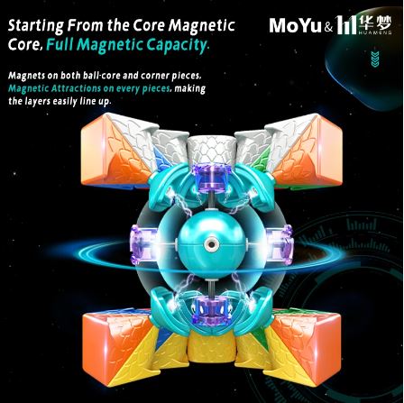 YS3M 3X3 Ball Core Maglev UV - קוביה הונגרית מגנטית מקצועית-thumbmail-6